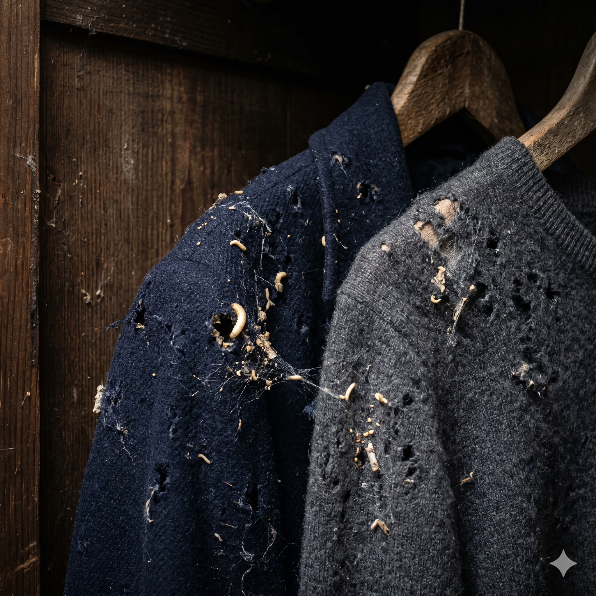 damaged fabrics by clothes moths